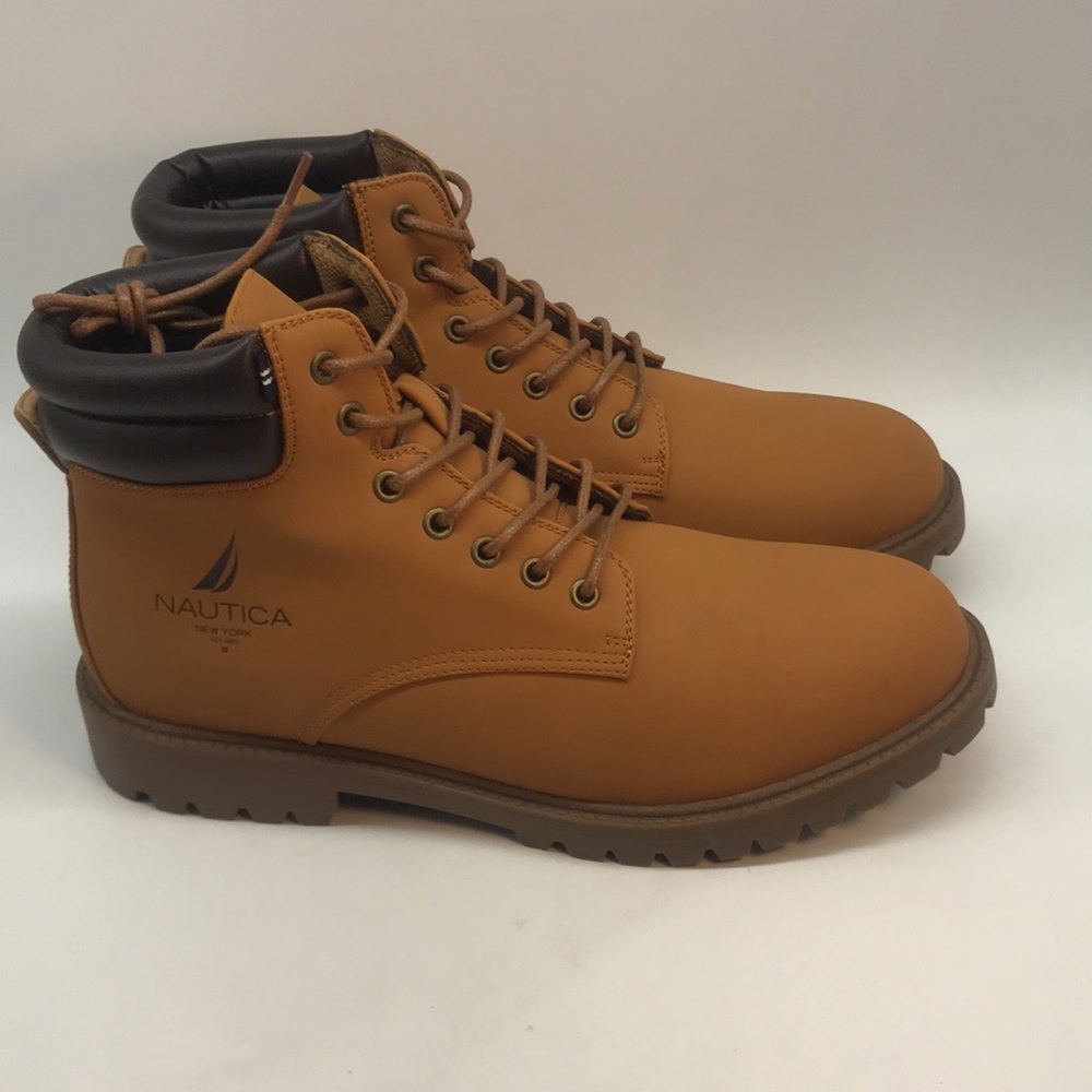 Nautical Menś Tan Pratt Combat Boot Size 11 - Picture 2 of 14